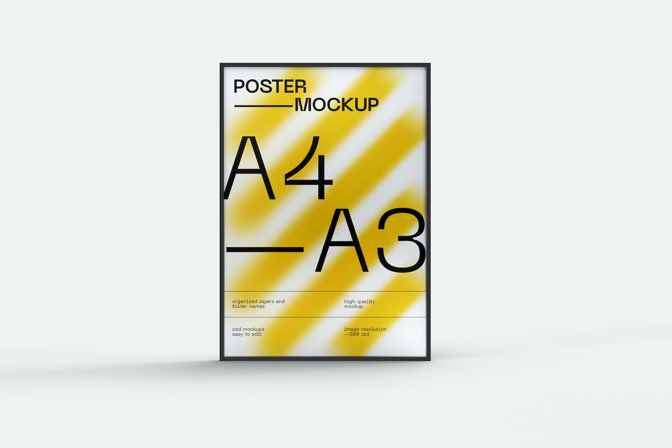 框架广告海报样机模板 Frame Poster Mockup 样机素材 sucaiwan.com