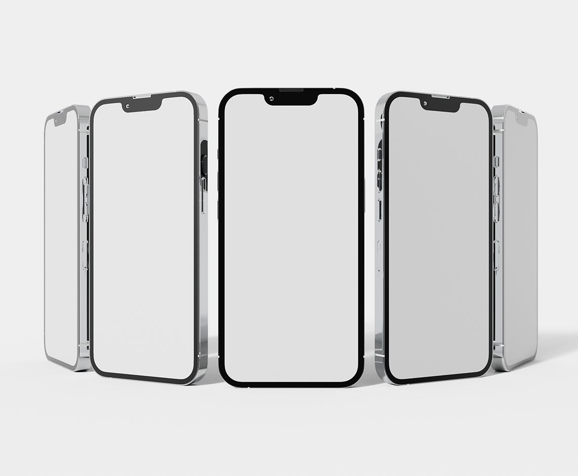 智能手机iPhone屏幕设计样机v5 Smartphone Screen Design Mockup 样机素材 sucaiwan.com