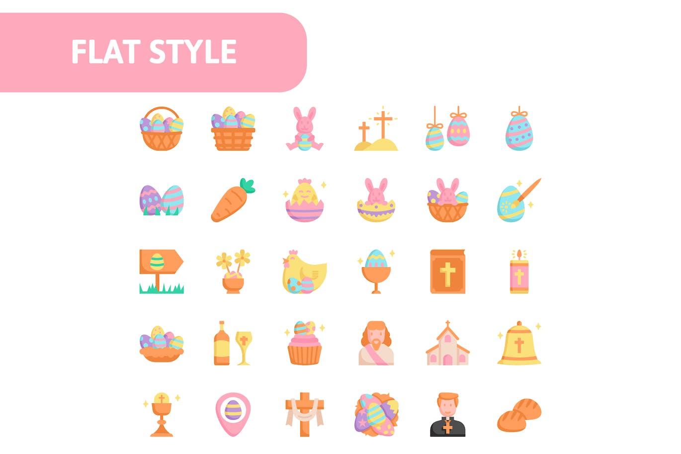 30个高质量的复活节图标 30 Easter Day Icons 图标素材 sucaiwan.com