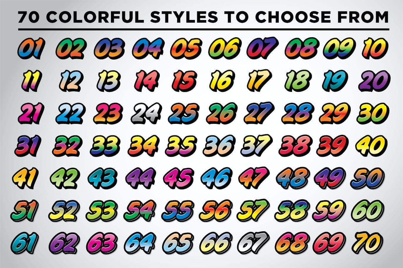 时髦彩色3D图形矢量样式 Funk! 3D Graphic Styles 图片素材 sucaiwan.com