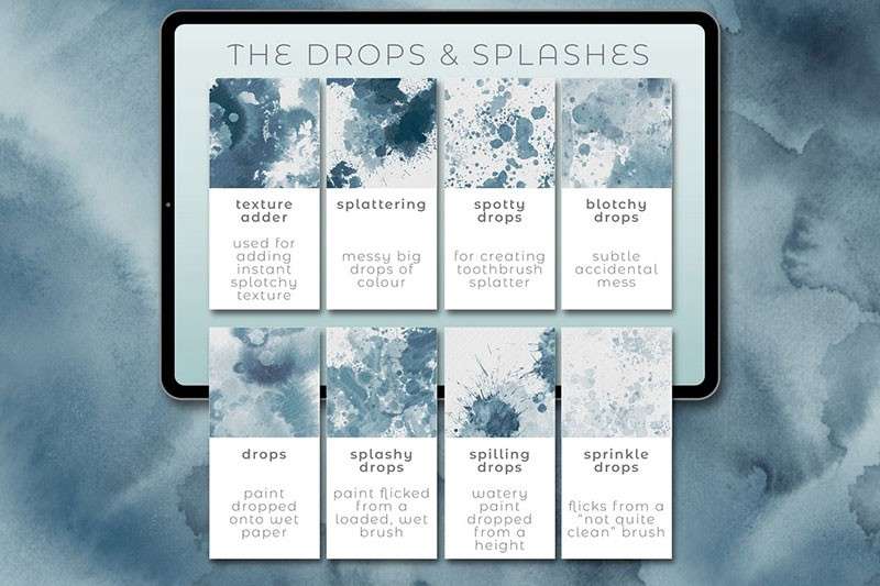 68支逼真自然水彩Procreate笔刷 笔刷资源 sucaiwan.com