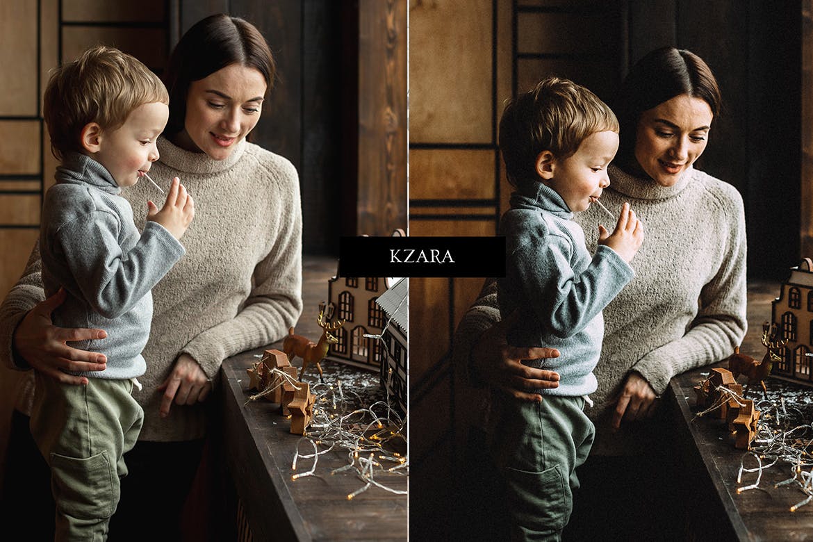 复古棕色圣诞节照片处理LR预设 Lightroom Presets – Vintage Christmas 插件预设 sucaiwan.com