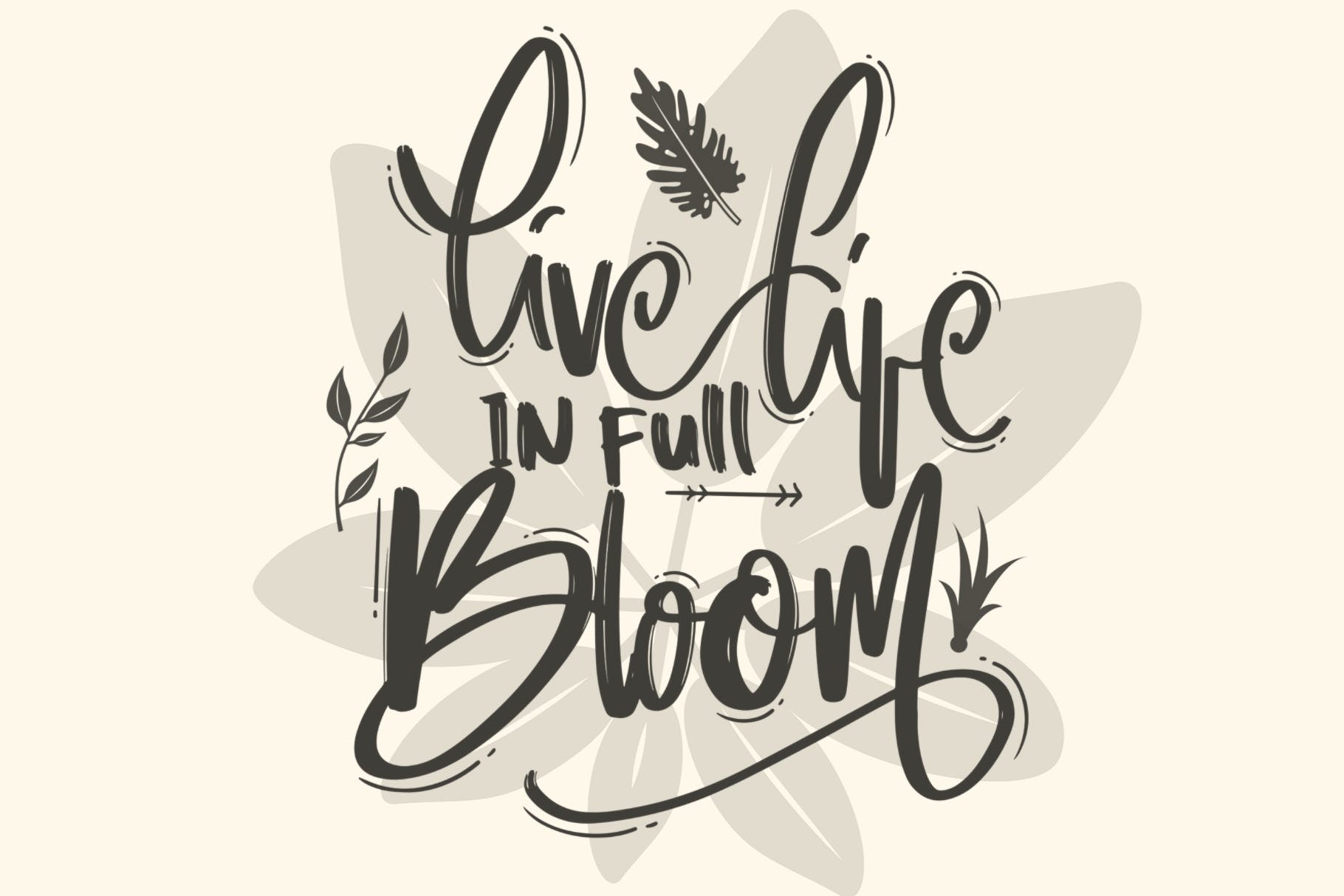 春天叶子元素印章Procreate笔刷 Hello Spring | Stamp Brushes 笔刷资源 sucaiwan.com