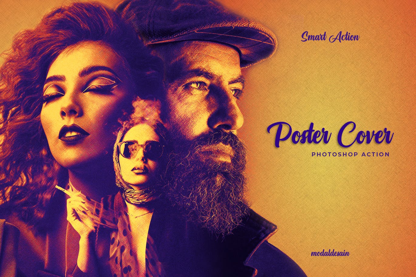 戏剧海报效果ps动作 Dramatic Poster Effect – Photoshop Action 插件预设 sucaiwan.com