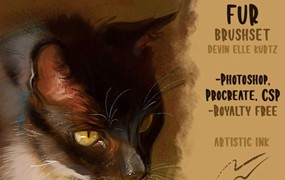 15个动物毛皮纹理PS和Procreate笔刷