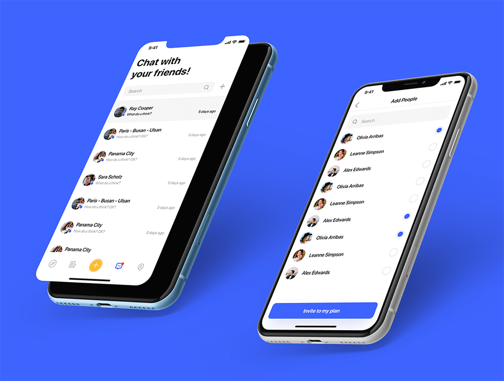 旅程分享App用户界面套件 APP UI sucaiwan.com