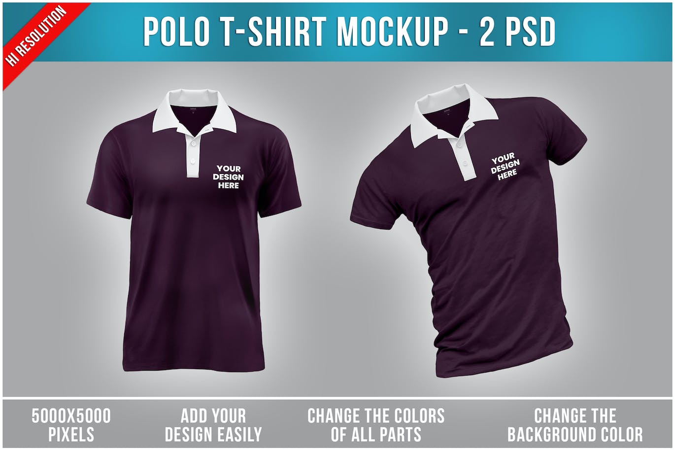 马球T恤Polo衫服装设计样机 Polo T-Shirt Mockup 样机素材 sucaiwan.com