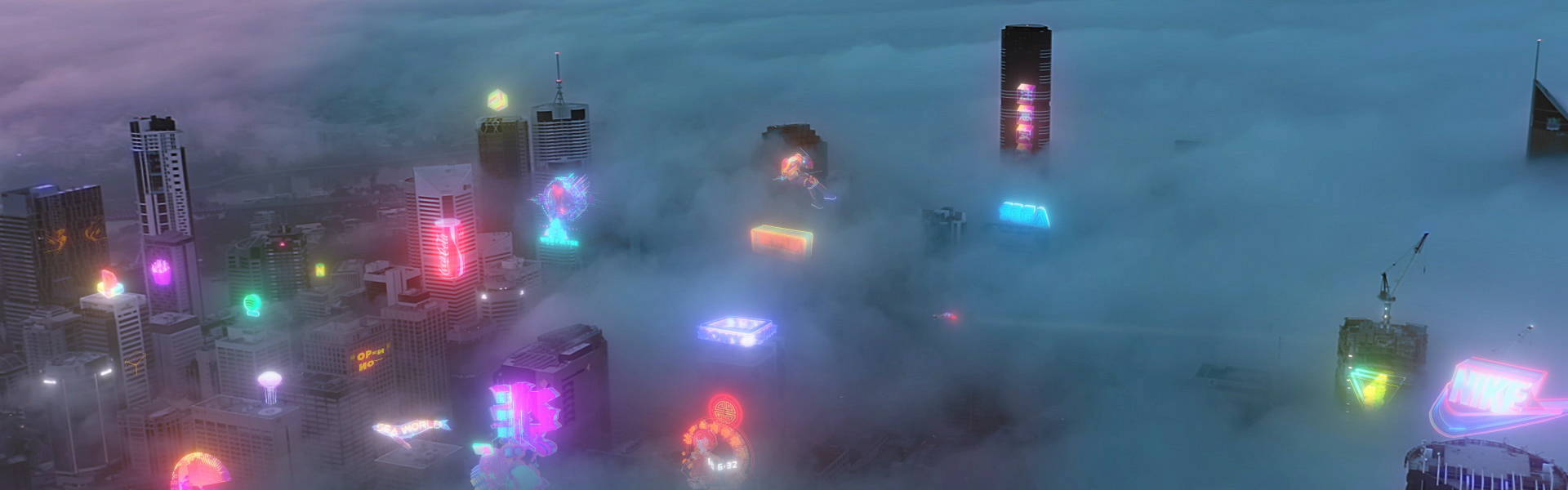 110+种赛博朋克全息潮流未来派科幻发光图形视频素材+音频素材 Bigfilms CYBERCITY Pack 影视音频 sucaiwan.com