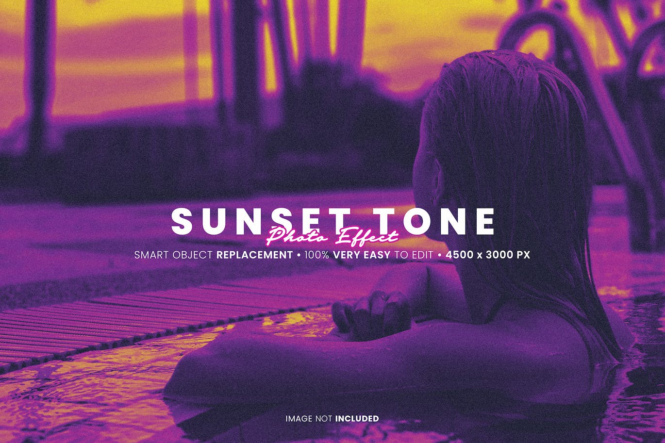 日落色调照片特效PS图层样式 Sunset Tone Photo Effect 样机素材 sucaiwan.com