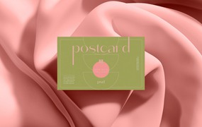柔和背景名片卡片设计样机 Business Card Mockup
