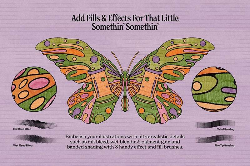 COPIC马克笔插画PS手绘笔刷 笔刷资源 sucaiwan.com