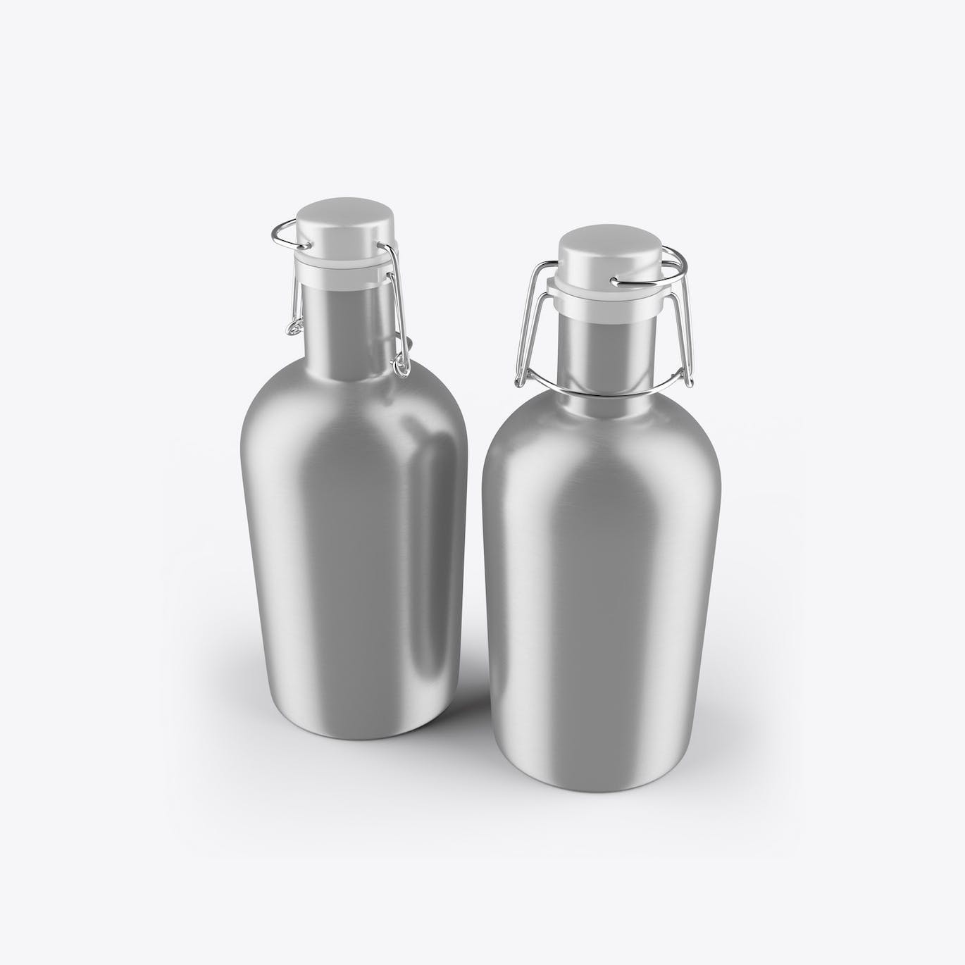 金属保温瓶外观设计样机 Metallic Thermo Bottle Mockup 样机素材 sucaiwan.com