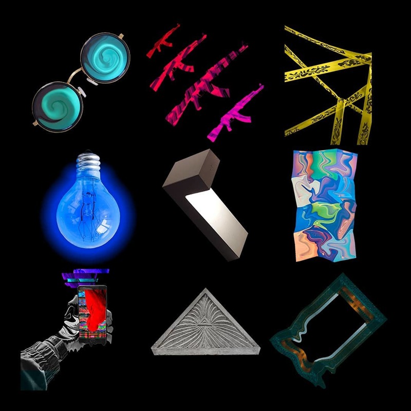 潮流炫酷赛博朋克风剪贴画PNG免抠图片设计素材 Collage Art PNG Textures Part 2 图片素材 sucaiwan.com