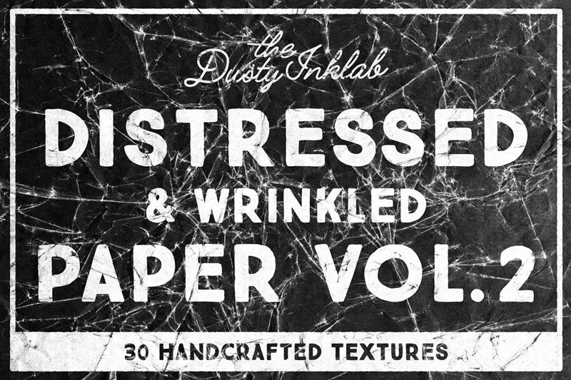 12张黑白皱纹纸背景纹理素材 Distressed & Wrinkled Paper Vol. 2 图片素材 sucaiwan.com