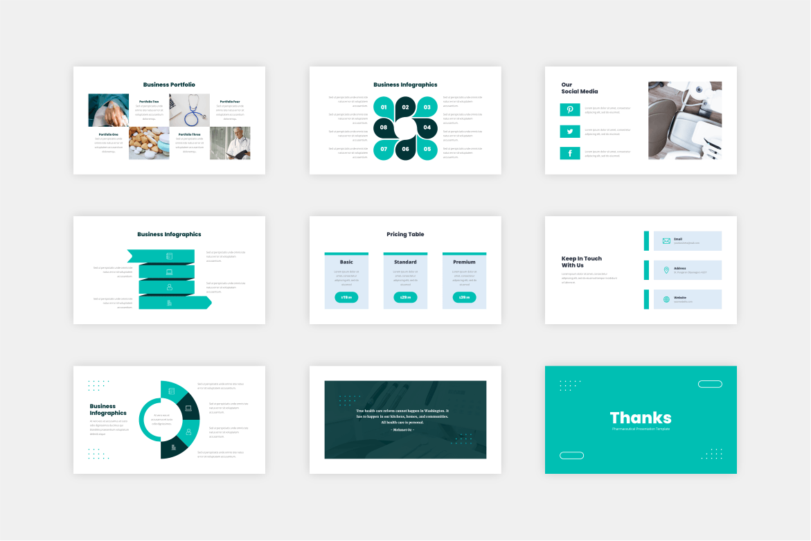 医疗医学Keynote幻灯片模板 Pharma – Medical Keynote Template 幻灯图表 sucaiwan.com