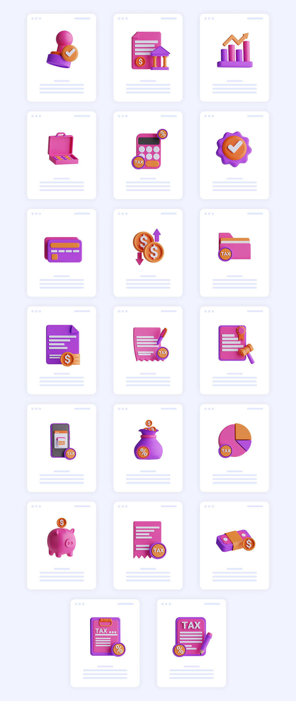 3D财税税务图标集 图标素材 sucaiwan.com