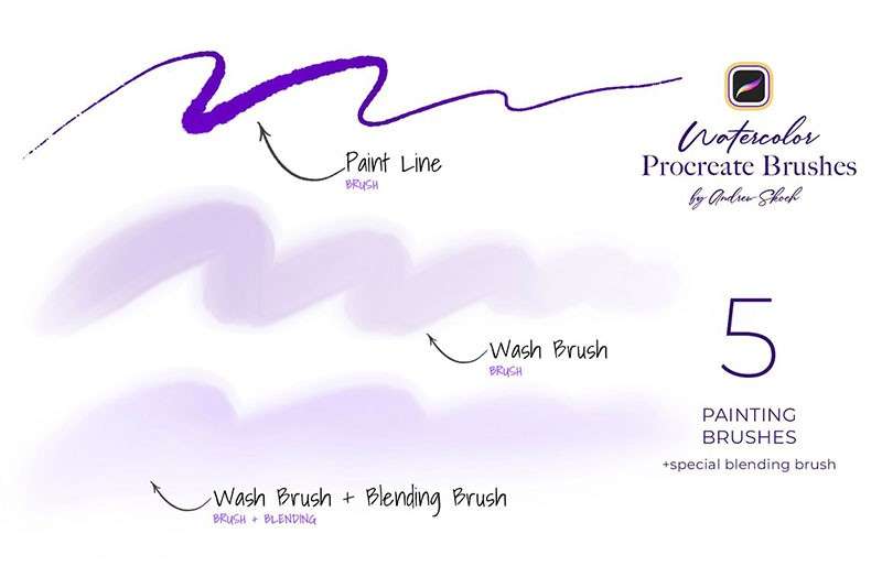 22个水彩艺术Procreate笔刷 笔刷资源 sucaiwan.com