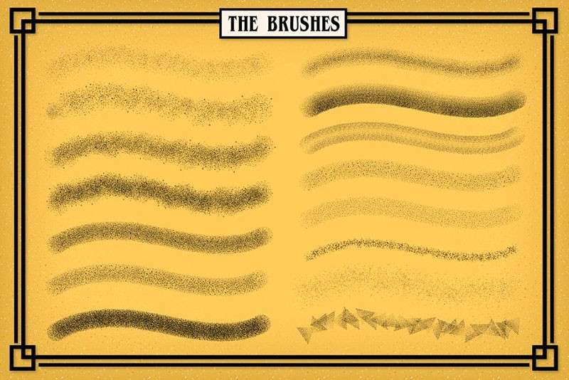 15个Illustrator喷枪散点笔刷 笔刷资源 sucaiwan.com