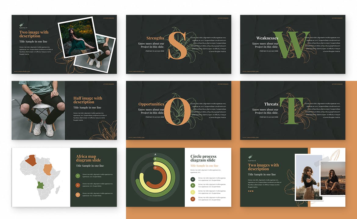 春季主题背景PPT&谷歌幻灯片模板 Spring Powerpoint & Google Slides Template 幻灯图表 sucaiwan.com