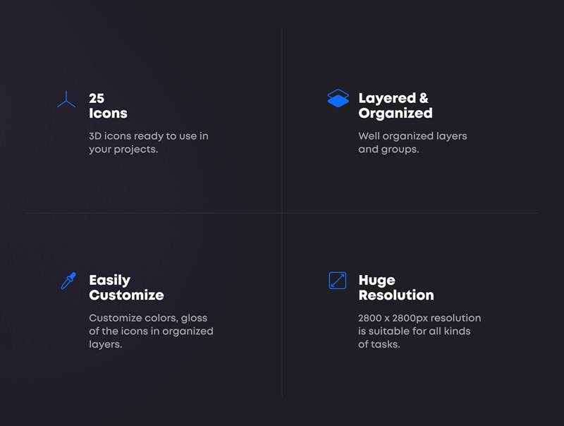 25个易于自定义3D图标包金融登陆应用程序演示图标 3D Icon Pack Finance 图标素材 sucaiwan.com