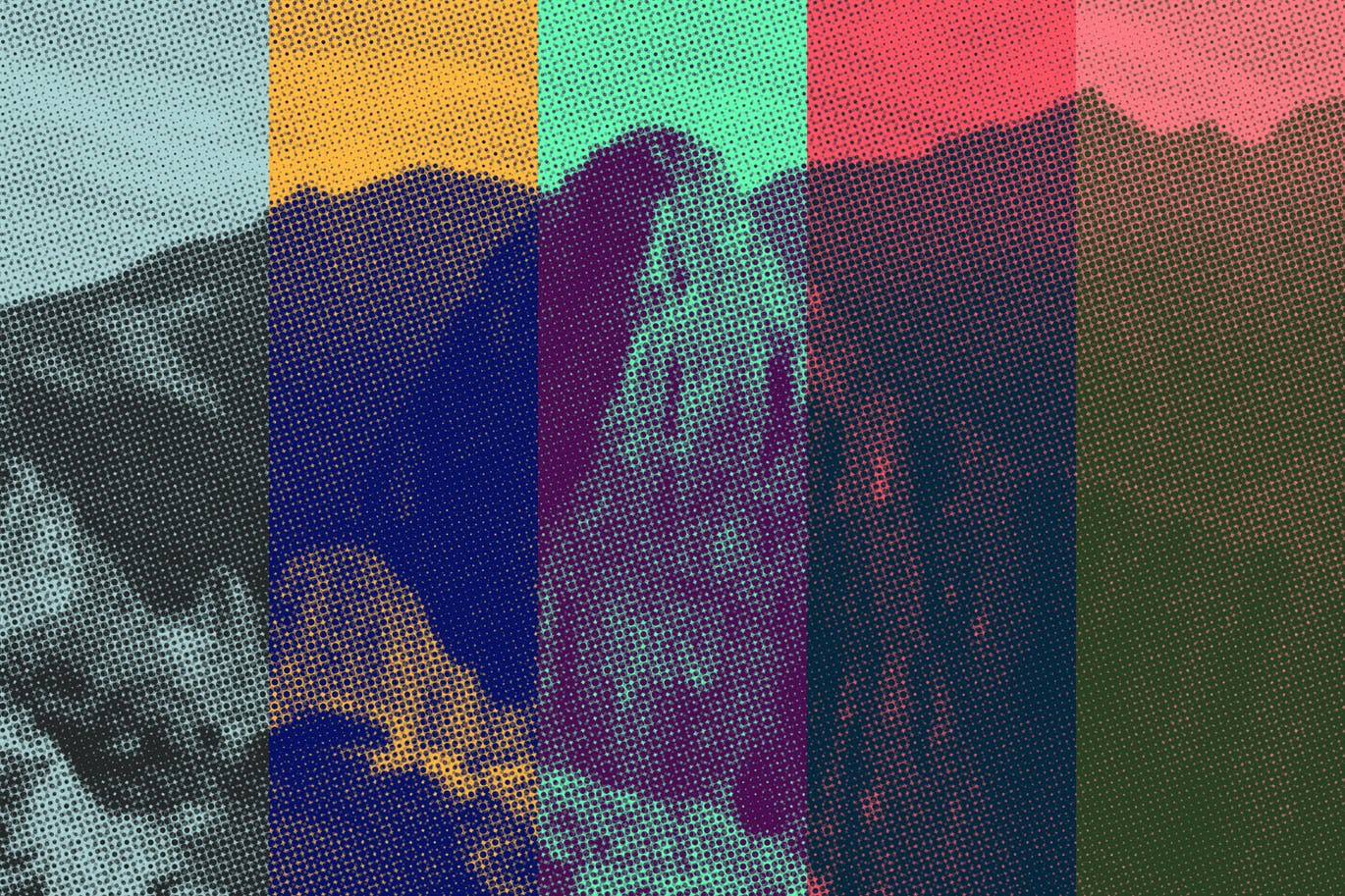 复古打印半色调效果海报模板 Screenprint Halftone Effect for Posters 插件预设 sucaiwan.com