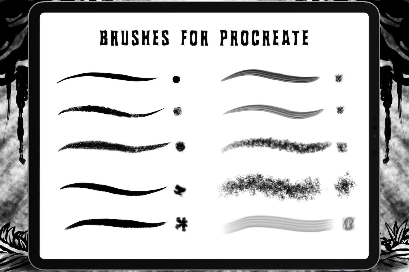墨水绘画Procreate笔刷 Dansdesign Inking Illustration Brush Procreate 笔刷资源 sucaiwan.com