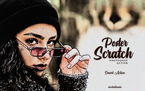 海报涂鸦照片效果动作预设素材 Poster Scracth – Actions Preset