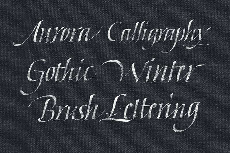 Procreate哥特体手写笔刷 笔刷资源 sucaiwan.com