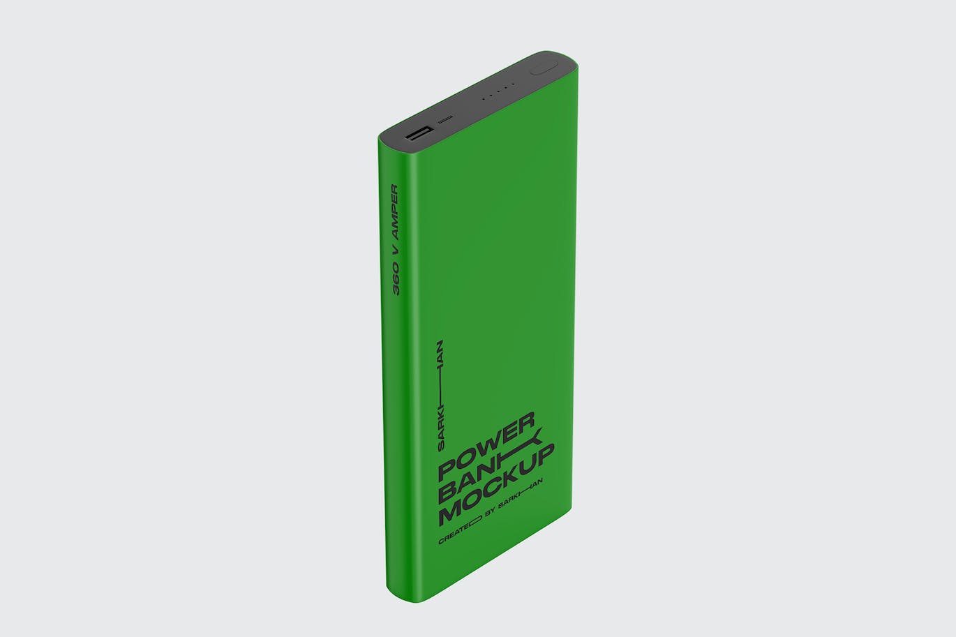 磨砂移动电源充电宝设计样机模板 Matte Power Bank Mockup 样机素材 sucaiwan.com