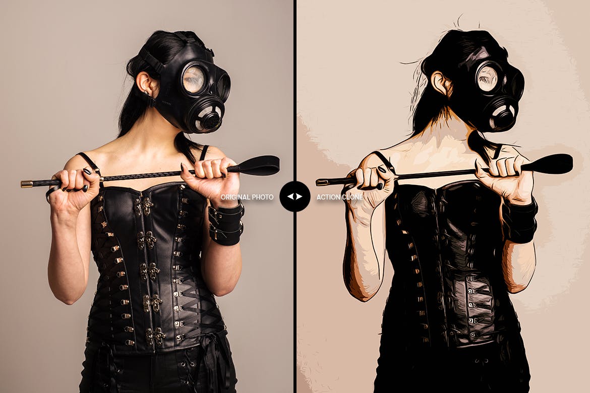 矢量绘画效果照片处理PS动作 Vector Draw Photoshop Action 插件预设 sucaiwan.com