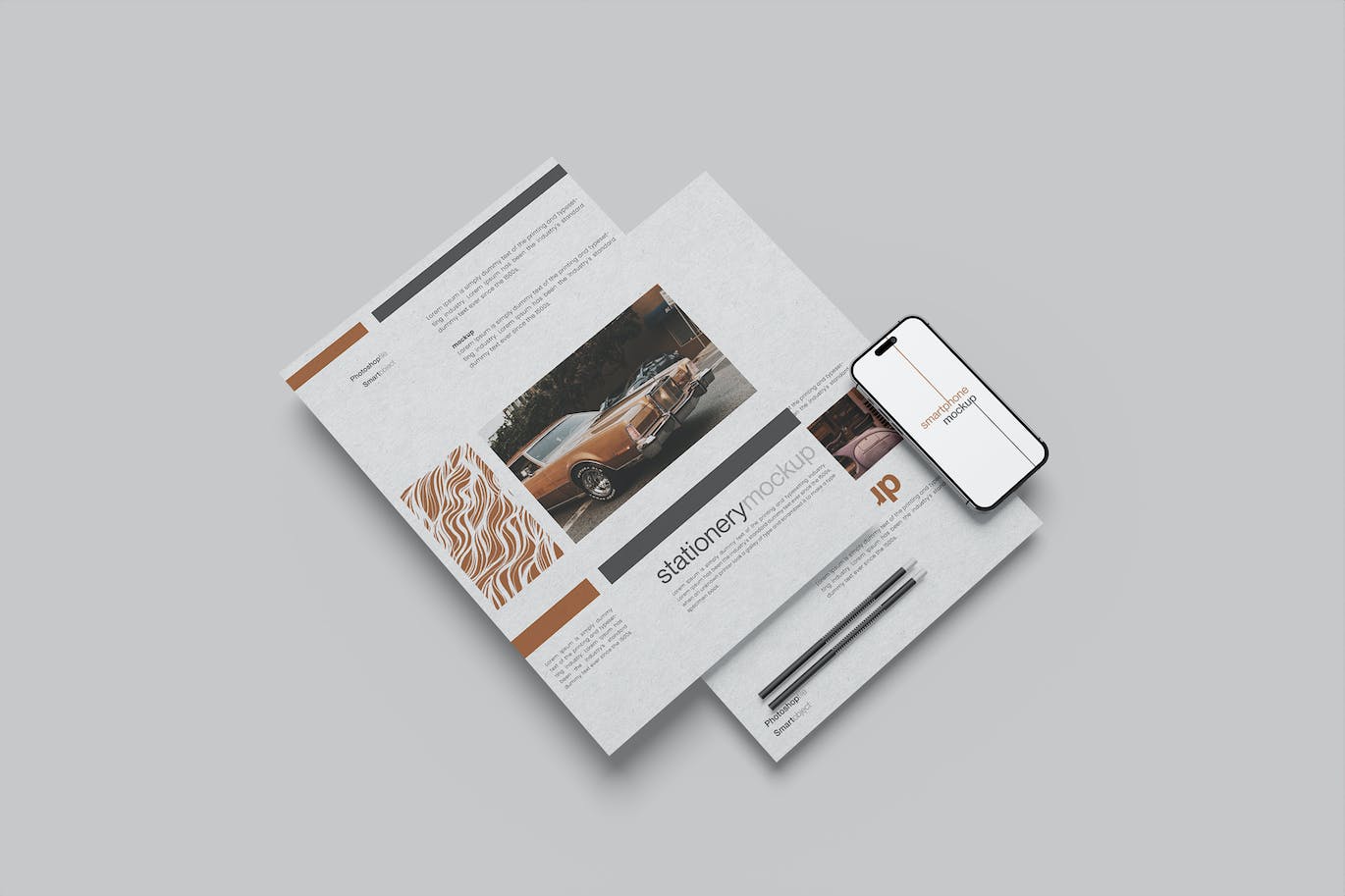 文件纸张文具样机模板 Stationery Mockup 样机素材 sucaiwan.com