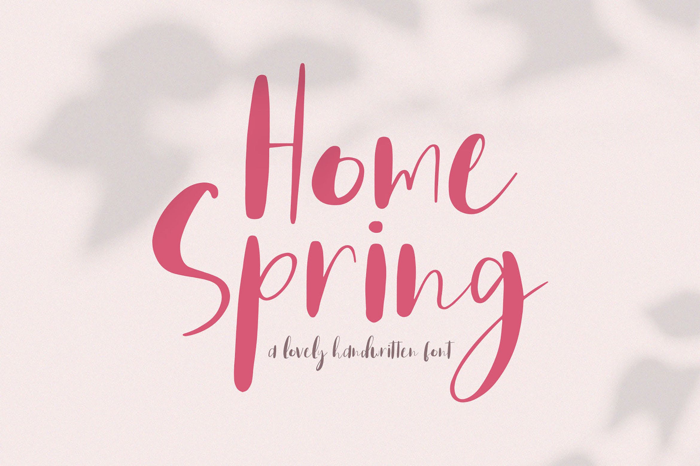 春季甜美品牌设计手写字体 Home Spring – Handwritten Font 设计素材 sucaiwan.com