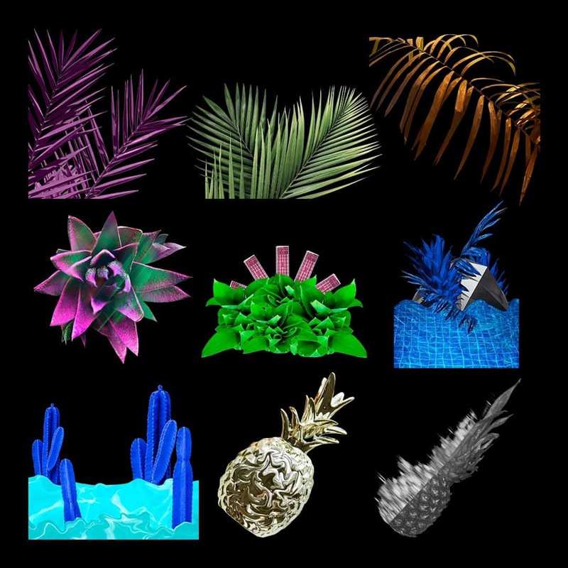 潮流炫酷赛博朋克风剪贴画PNG免抠图片设计素材 Collage Art PNG Textures Part 2 图片素材 sucaiwan.com