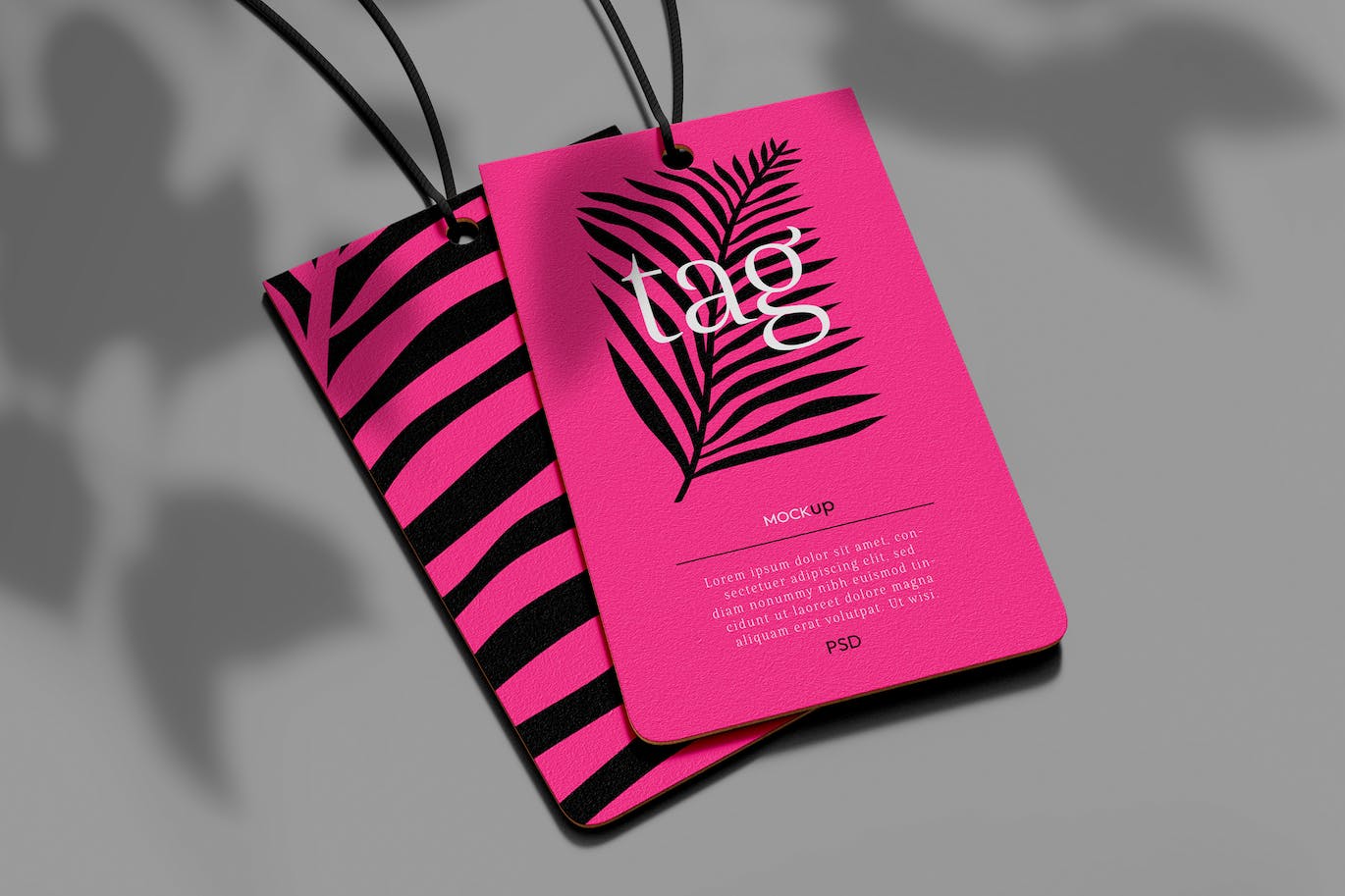 品牌标签吊牌设计样机 Label Tag Mockup. Change colors and designs. 样机素材 sucaiwan.com