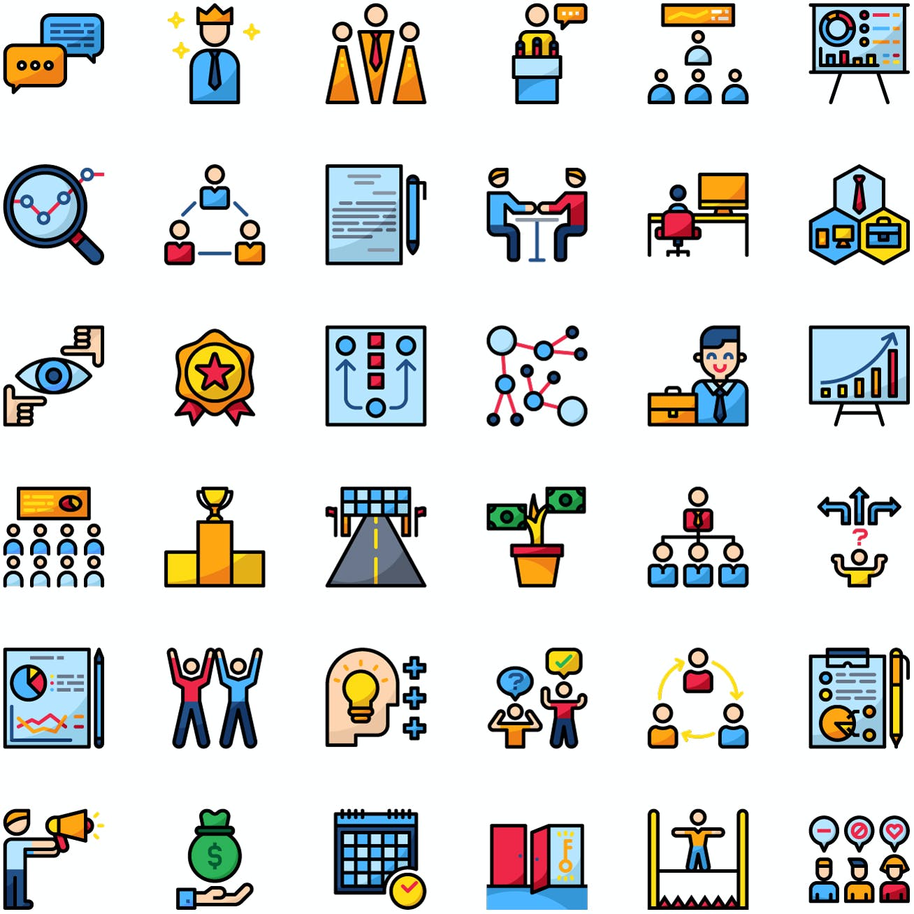 商业发展业务图标集 Business Icon Pack 图标素材 sucaiwan.com