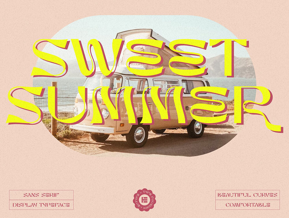 宽大无衬线显示字体 设计素材 sucaiwan.com