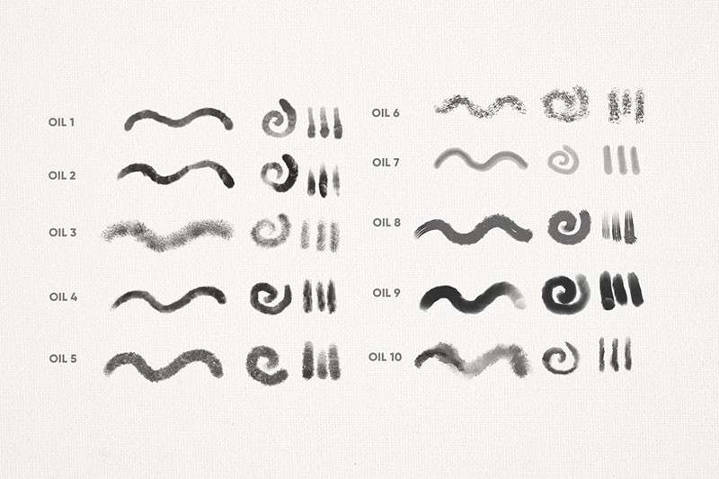 10个油画质感Procreate笔刷 笔刷资源 sucaiwan.com