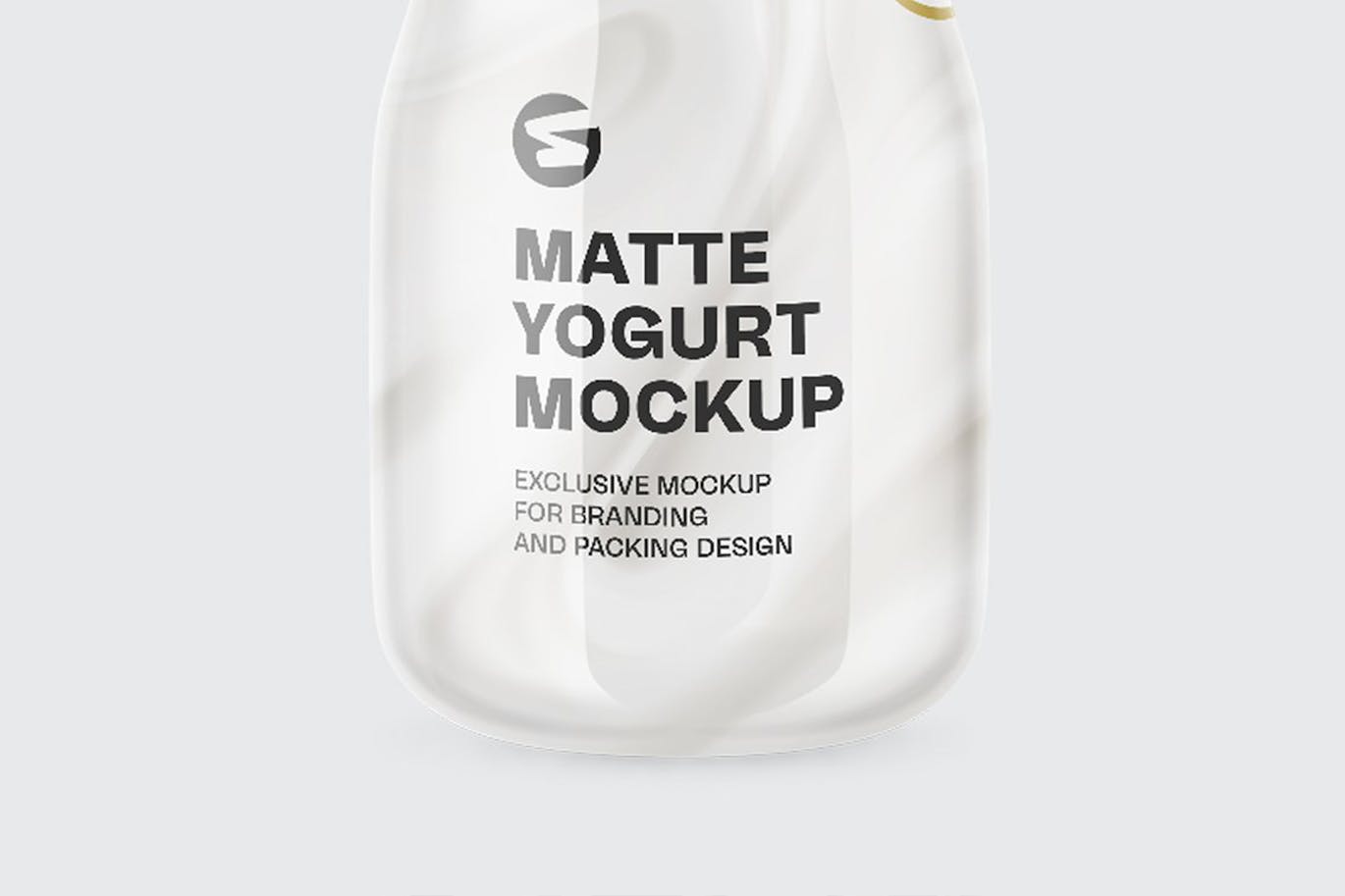 哑光酸奶瓶包装设计样机 Matte Yogurt Bottle Mockup 样机素材 sucaiwan.com