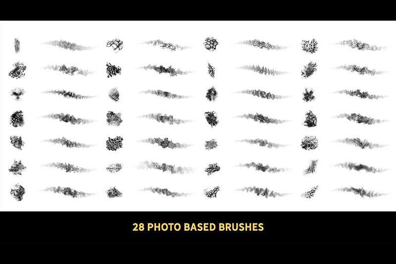 200+Photoshop龙鳞皮肤笔刷套装 笔刷资源 sucaiwan.com