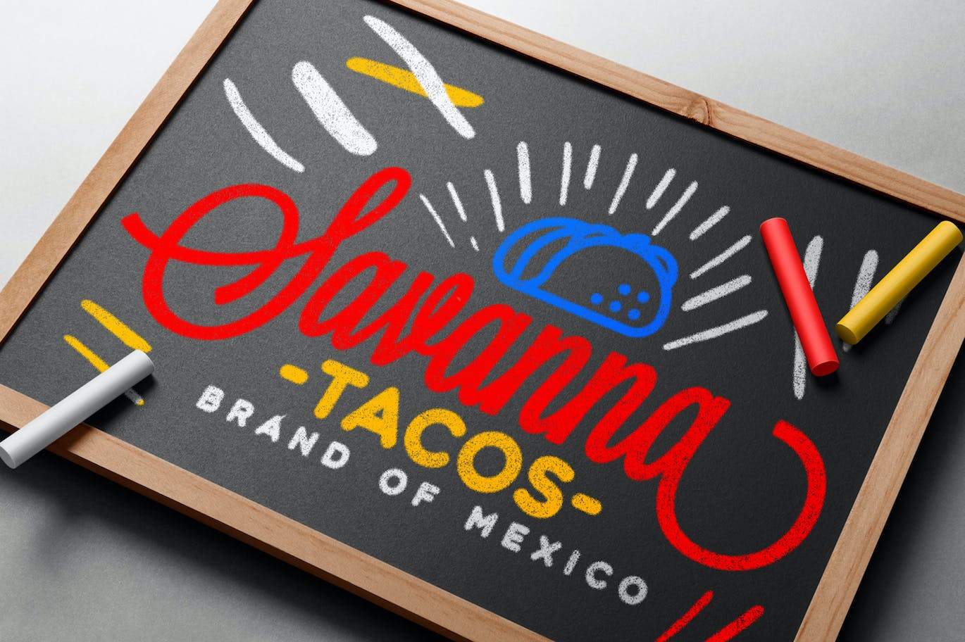 粉笔黑板标志Logo样机 Chalk Board Logo Mockup 样机素材 sucaiwan.com