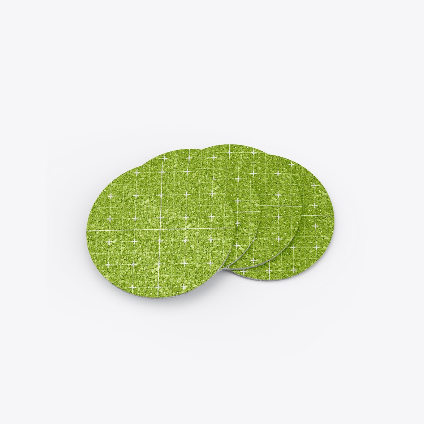 圆形压木杯垫品牌设计样机 Round Cork Coaster Mockup 样机素材 sucaiwan.com