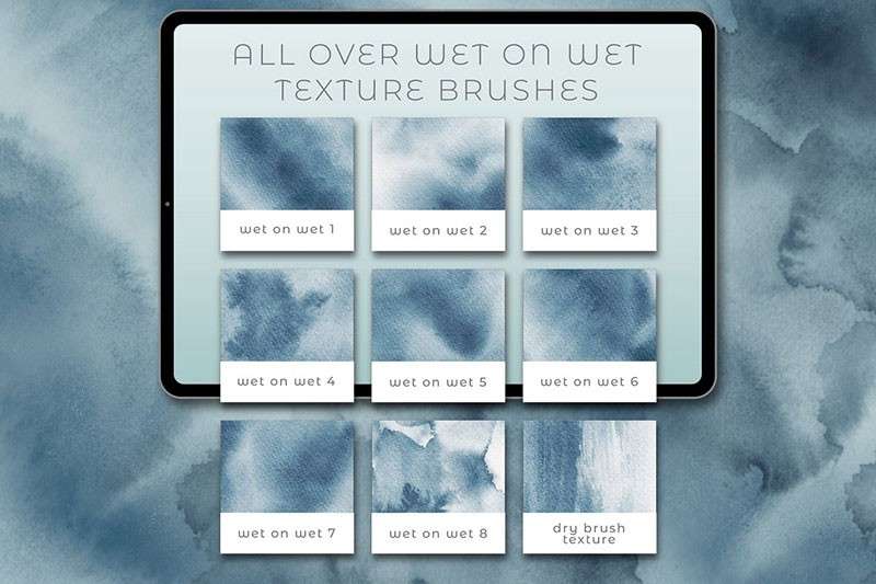 68支逼真自然水彩Procreate笔刷 笔刷资源 sucaiwan.com