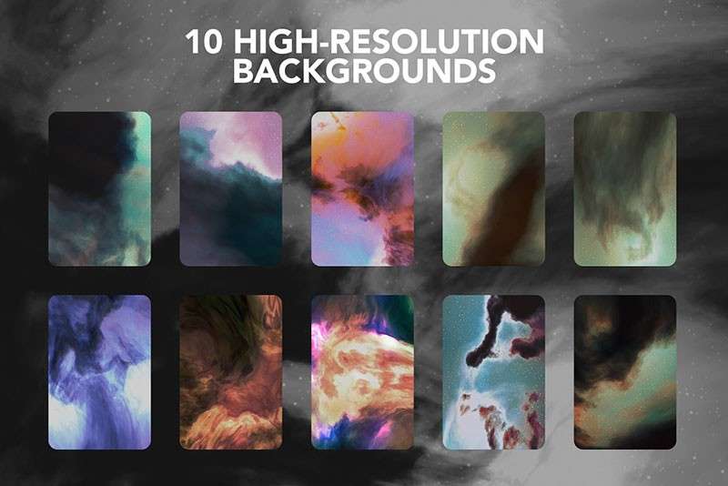 宇宙银河行星主题Procreate和Photoshop笔刷，附演示视频 笔刷资源 sucaiwan.com