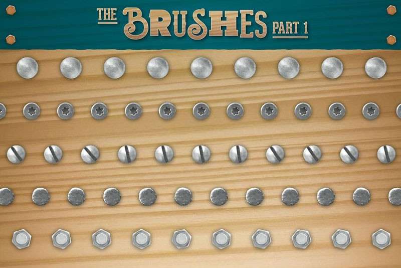 螺栓、铆钉和钉子AI矢量笔刷 笔刷资源 sucaiwan.com