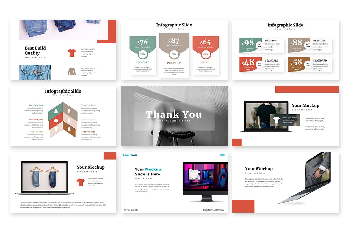 服装鞋店产品谷歌幻灯片设计模板 Kelamby – Google Slides Template 幻灯图表 sucaiwan.com