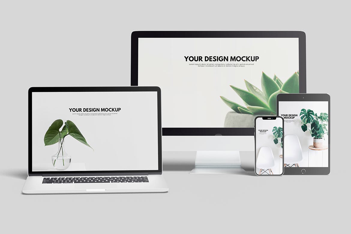 苹果产品多设备屏幕样机 Multi Device Mockup 样机素材 sucaiwan.com