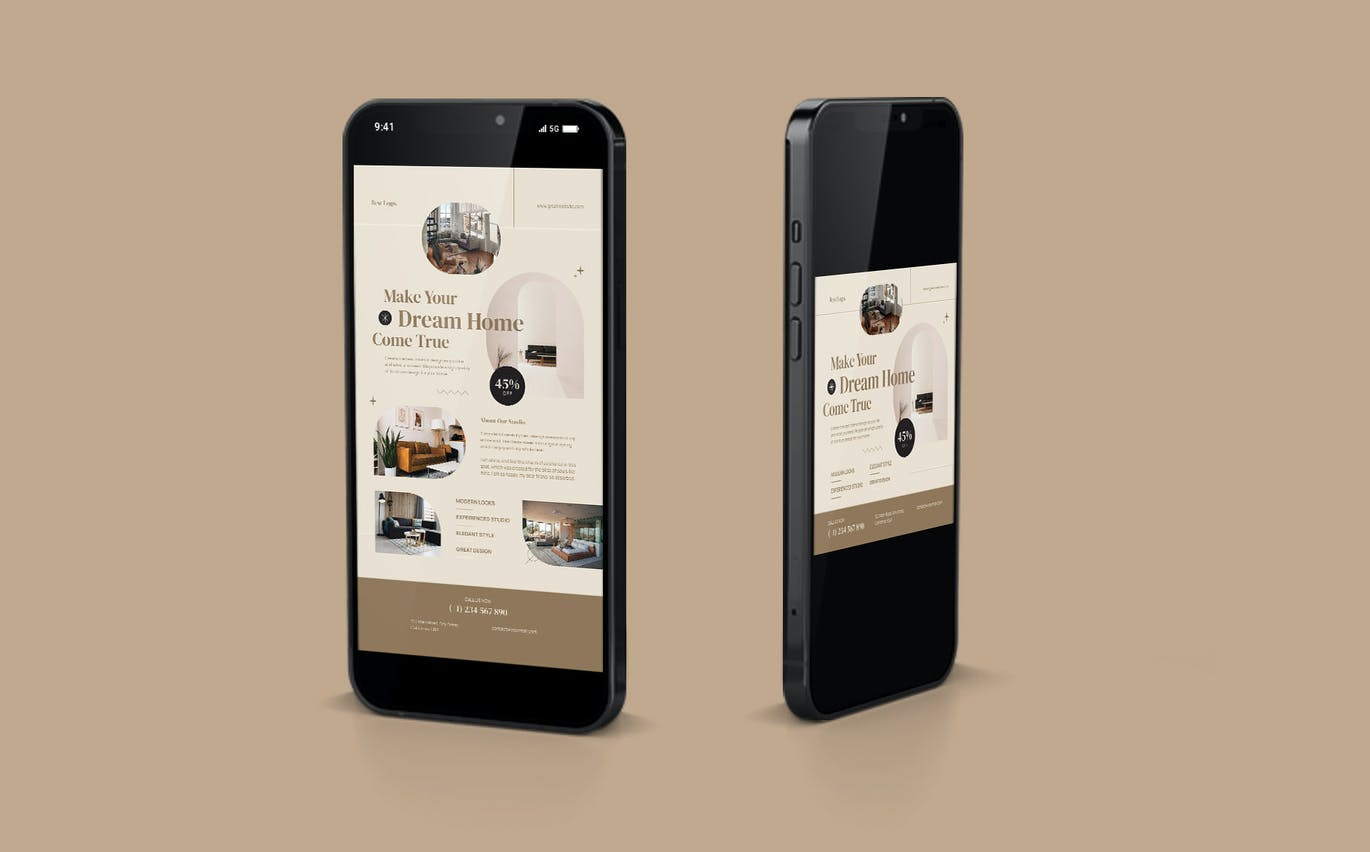 复古主题家具传单模板 Furniture Flyer Template – Vintage Theme 设计素材 sucaiwan.com