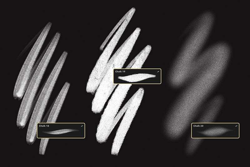 Procreate黑板粉笔字笔刷 笔刷资源 sucaiwan.com