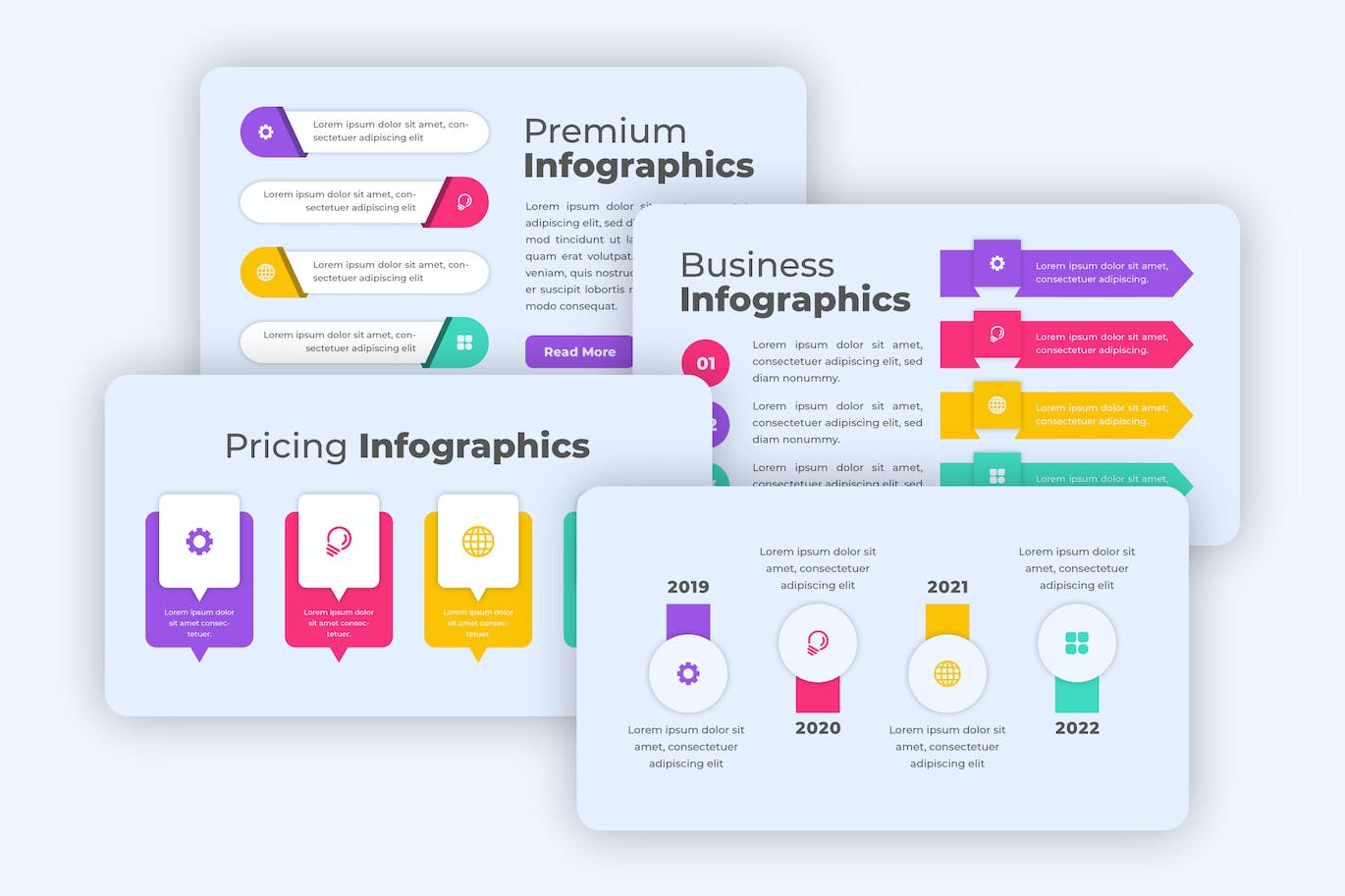 高级信息数据图表设计素材 Premium Infographics 幻灯图表 sucaiwan.com