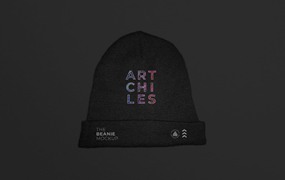无檐小便帽品牌Logo设计样机 Beanie Mockup